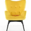 KARE Design Sessel Black Vicky Velvet Yellow- Sessel
