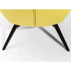 KARE Design Sessel Black Vicky Velvet Yellow- Sessel