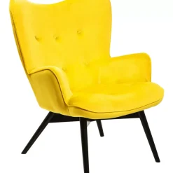 KARE Design Sessel Black Vicky Velvet Yellow- Sessel