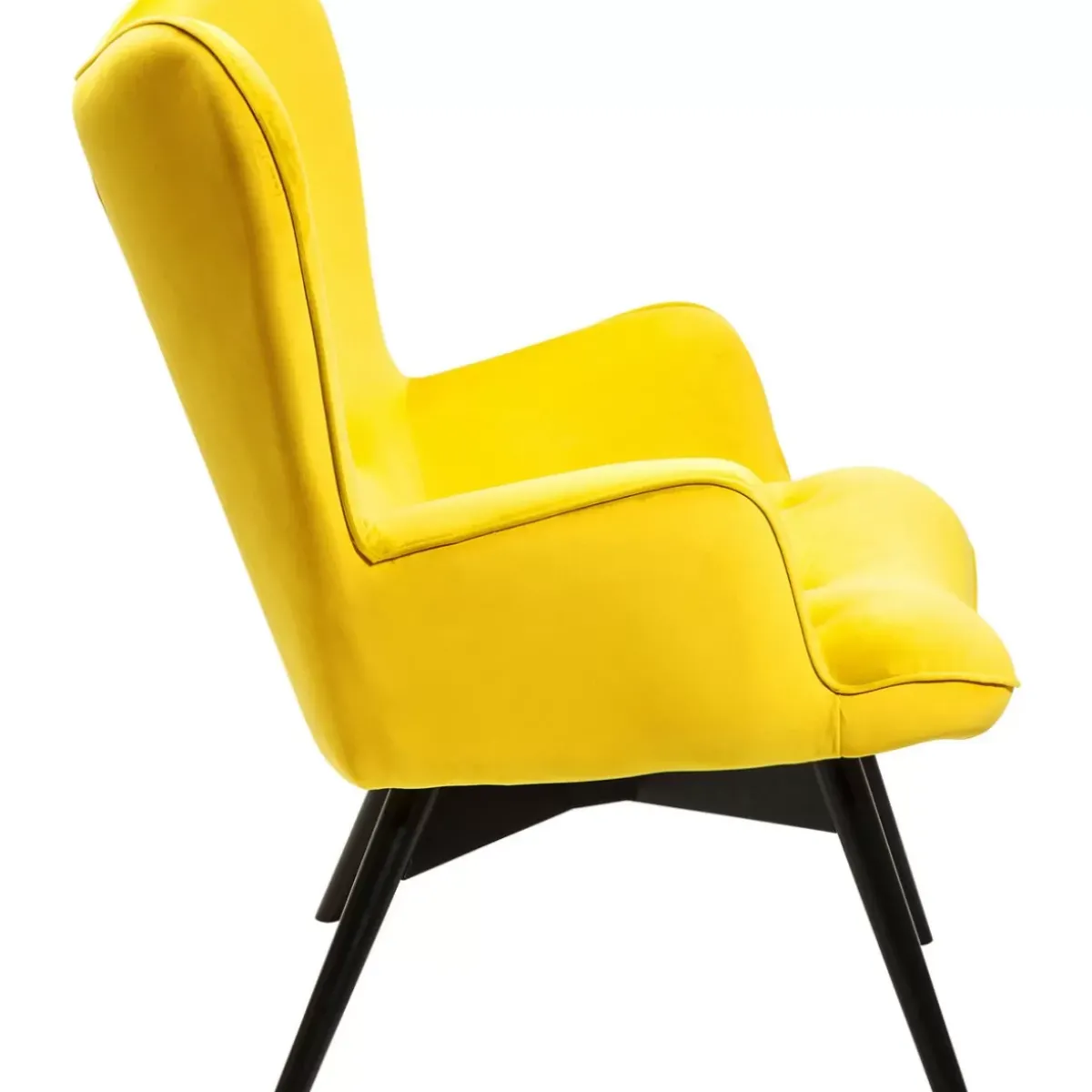 KARE Design Sessel Black Vicky Velvet Yellow- Sessel