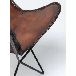 KARE Design Sessel Butterfly Brown Econo- Sessel