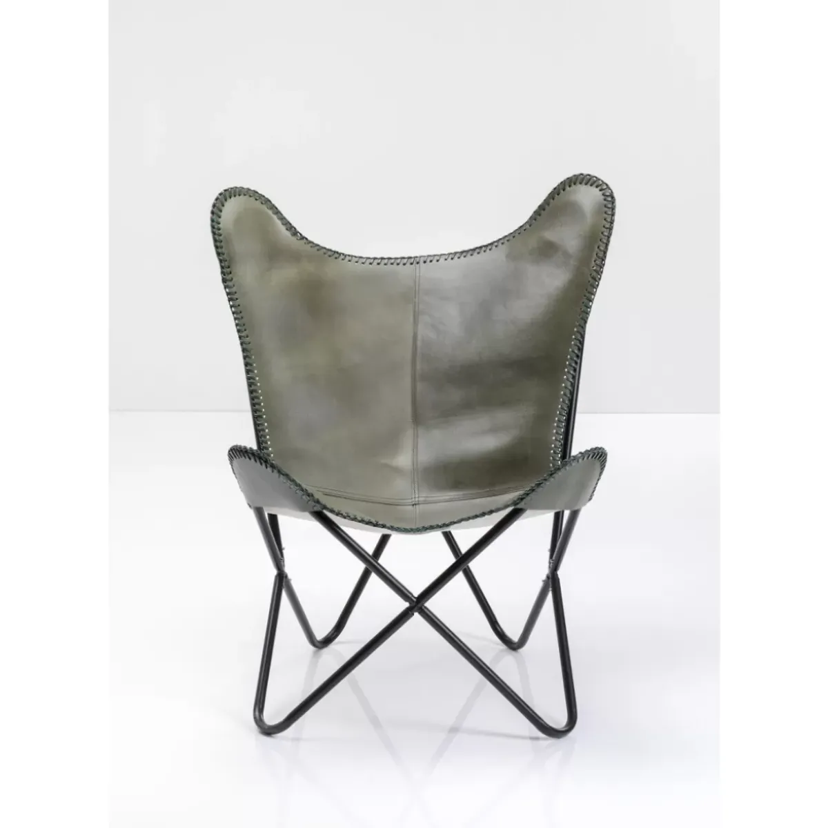 KARE Design Sessel California Leder Khaki- Sessel