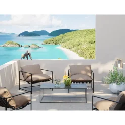 KARE Design Sessel Cuby Garden Grau- Outdoormöbel