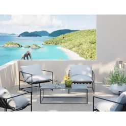 KARE Design Sessel Cuby Garden Weis- Outdoormöbel