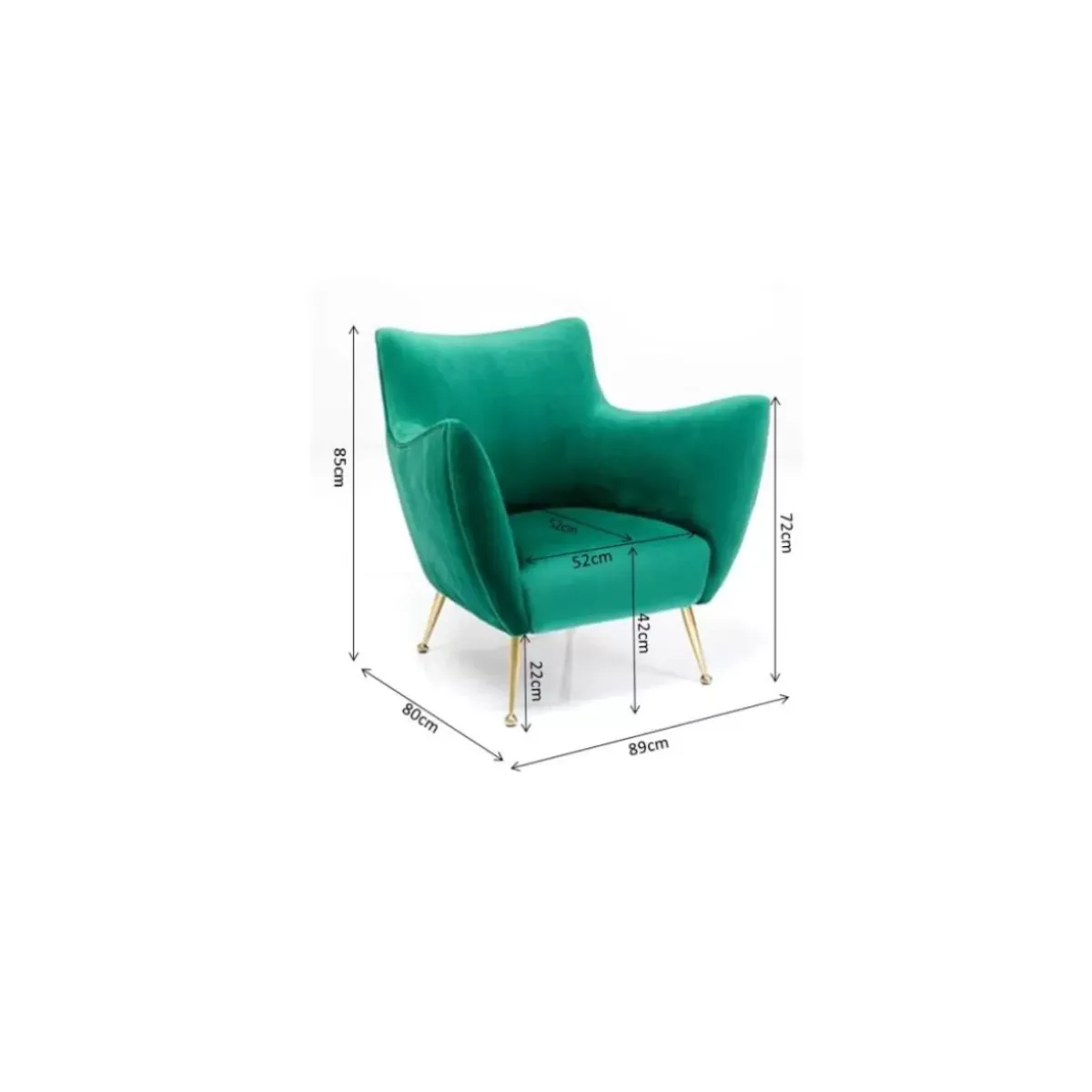 KARE Design Sessel Goldfinger Grun- Sessel