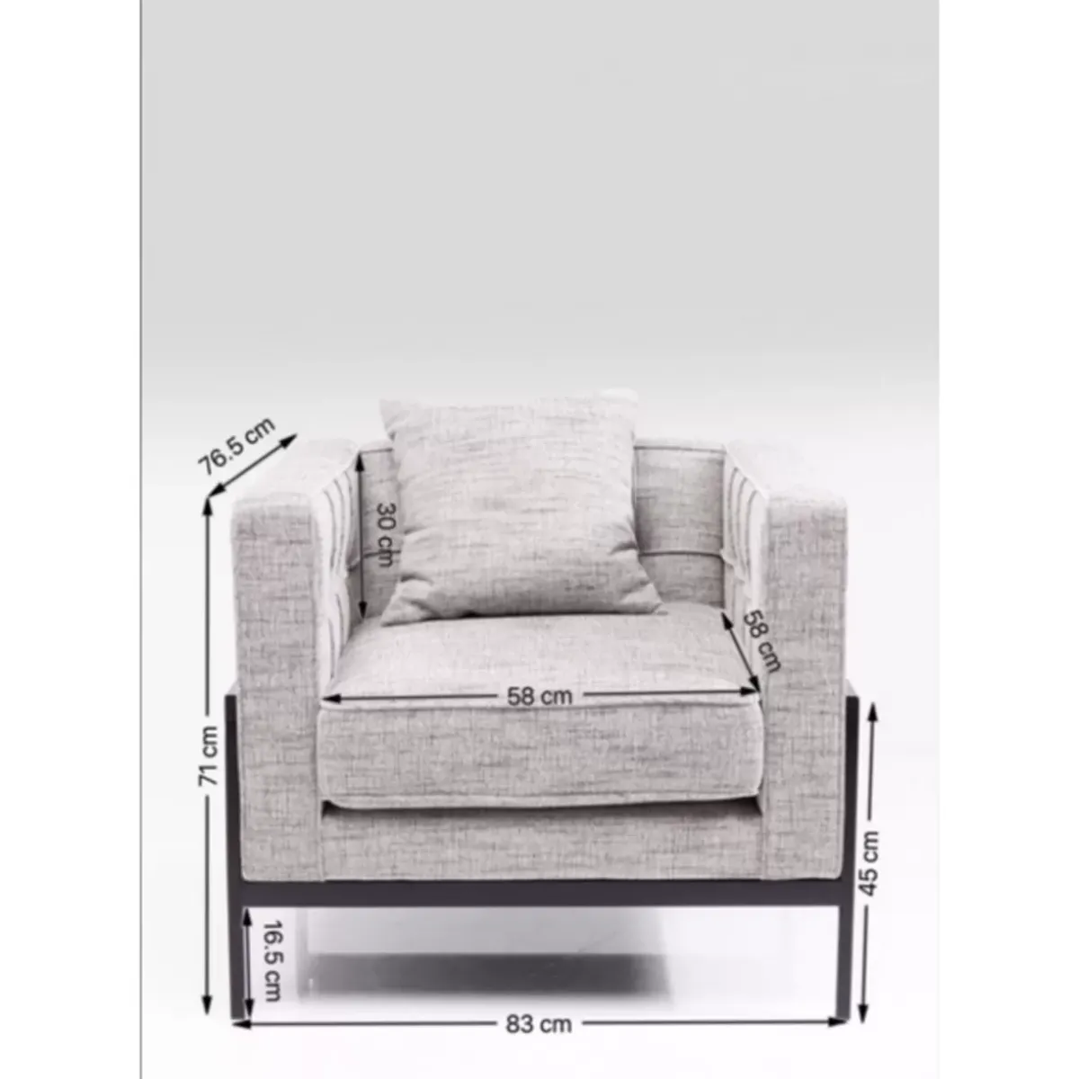 KARE Design Sessel Loft Salt & Pepper- Sessel