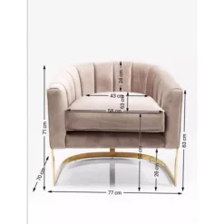 KARE Design Sessel Pure Elegance Beige- Sessel