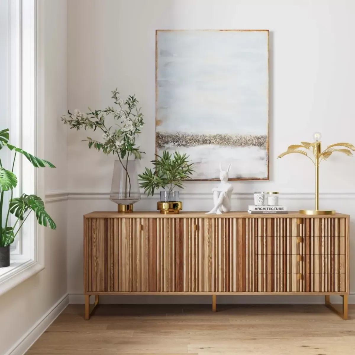 KARE Design Sideboard Concertina Natur 186X74Cm- Kommoden & Sideboards