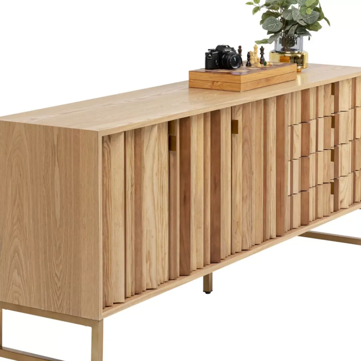KARE Design Sideboard Concertina Natur 186X74Cm- Kommoden & Sideboards