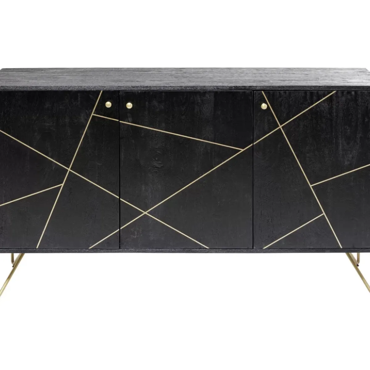 KARE Design Sideboard Gold Vein 3 Turig 145X82Cm- Kommoden & Sideboards