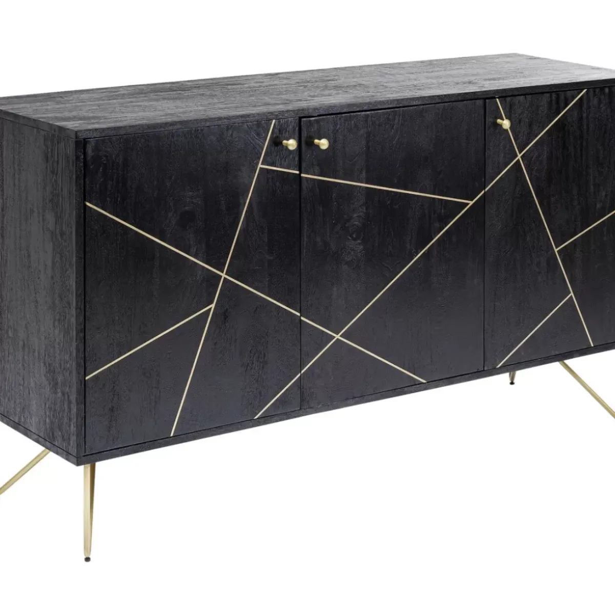 KARE Design Sideboard Gold Vein 3 Turig 145X82Cm- Kommoden & Sideboards