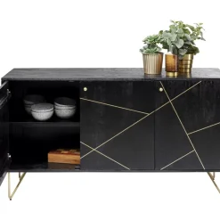 KARE Design Sideboard Gold Vein 3 Turig 145X82Cm- Kommoden & Sideboards