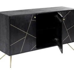 KARE Design Sideboard Gold Vein 3 Turig 145X82Cm- Kommoden & Sideboards