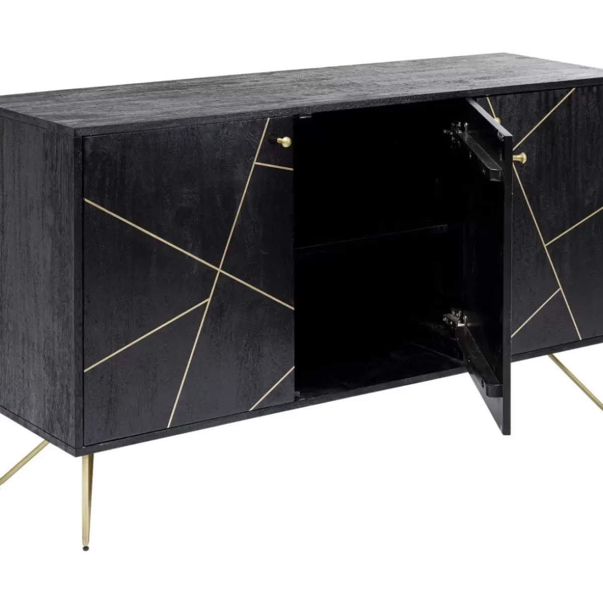 KARE Design Sideboard Gold Vein 3 Turig 145X82Cm- Kommoden & Sideboards
