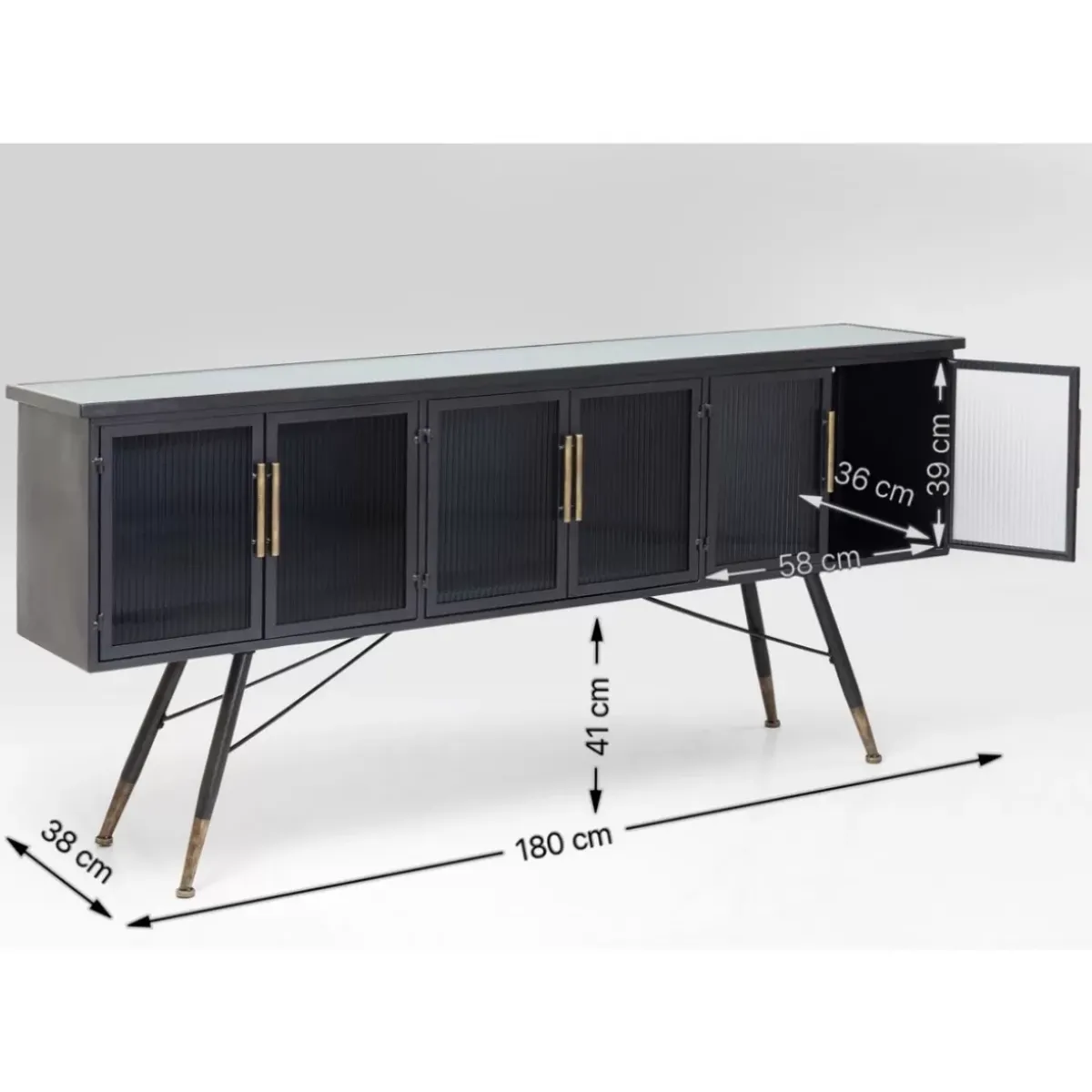 KARE Design Sideboard La Gomera 6 Turen- Kommoden & Sideboards