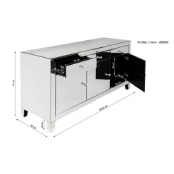 KARE Design Sideboard Luxury Push Grau- Kommoden & Sideboards