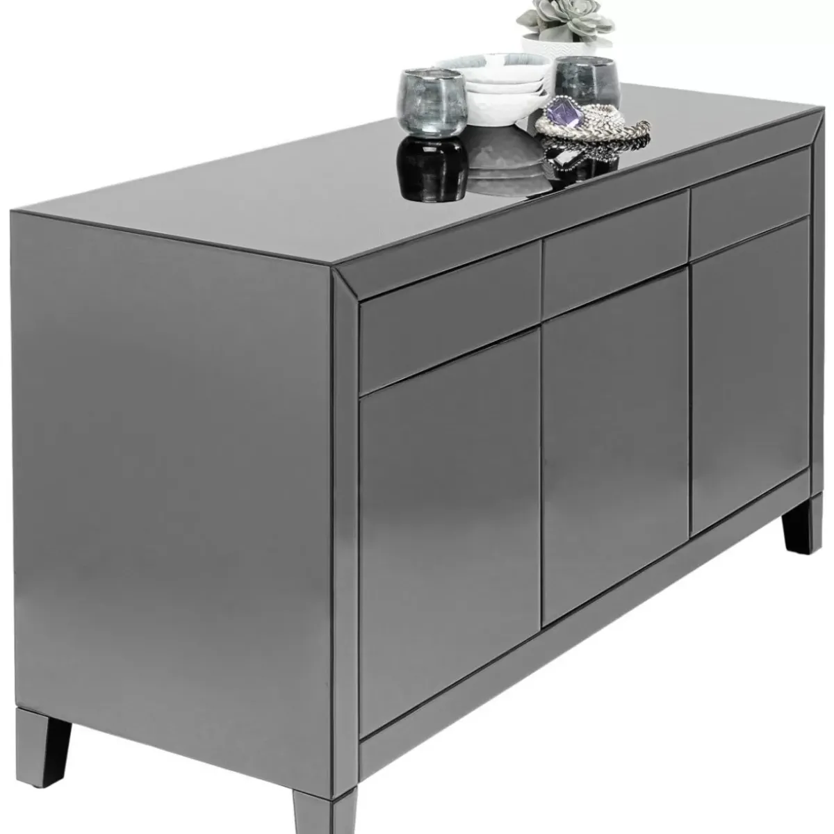 KARE Design Sideboard Luxury Push Grau- Kommoden & Sideboards