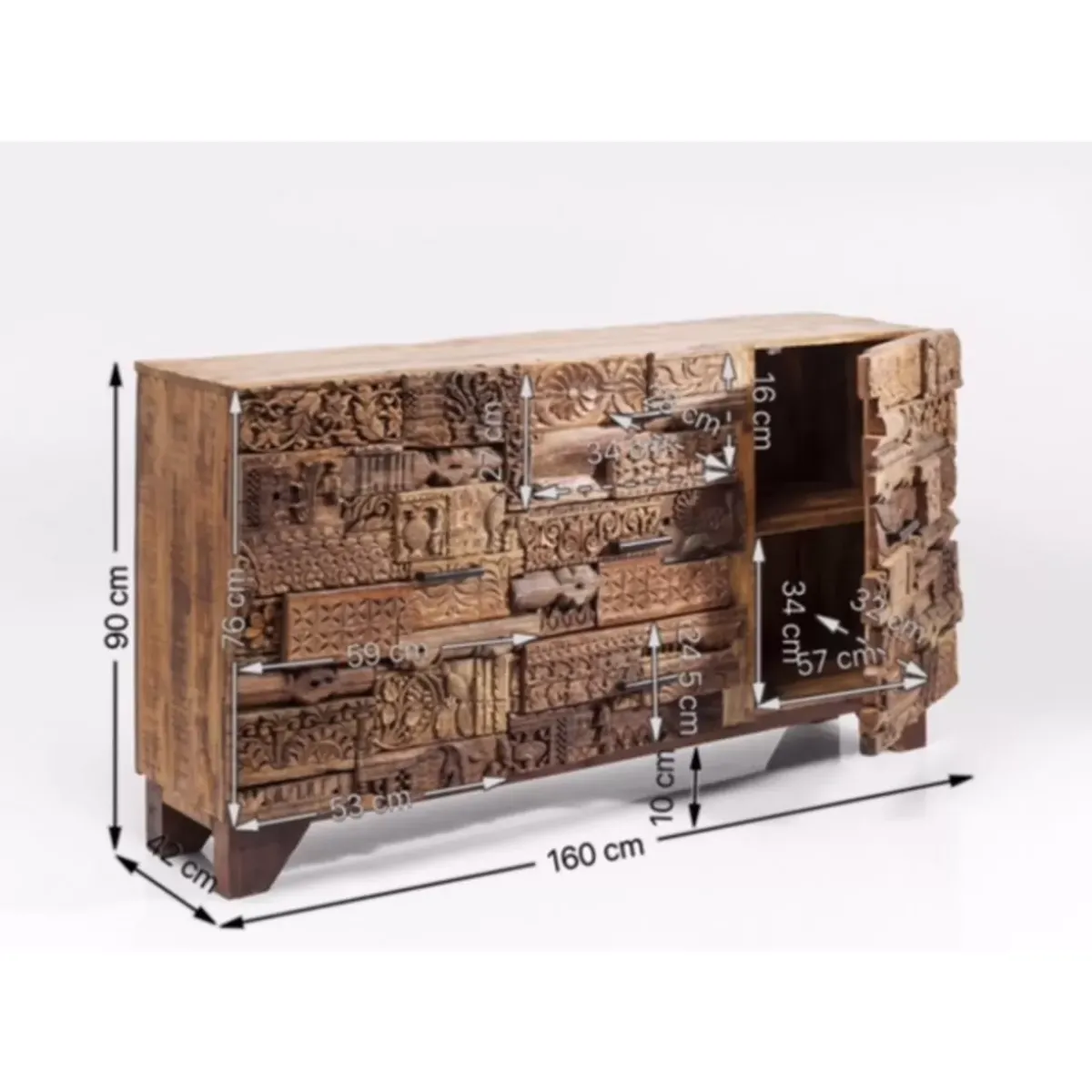 KARE Design Sideboard Shanti Surprise Puzzle Nature- Kommoden & Sideboards