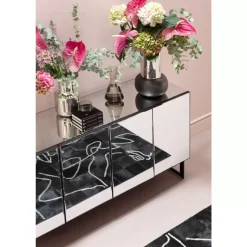 KARE Design Sideboard Soran Schwarz 160X45Cm- Kommoden & Sideboards