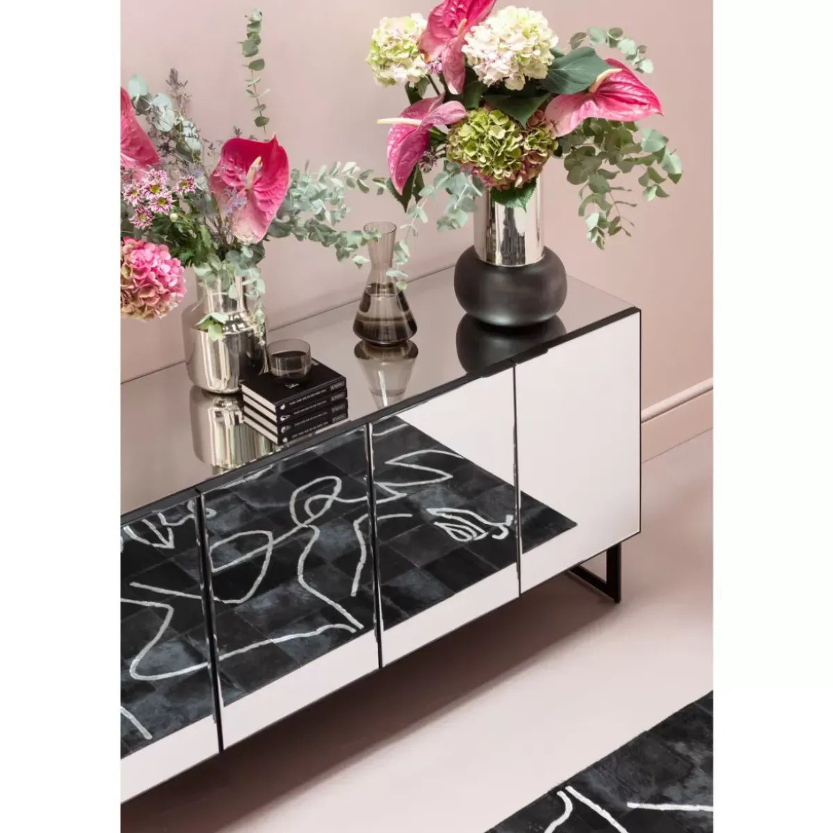 KARE Design Sideboard Soran Schwarz 160X45Cm- Kommoden & Sideboards