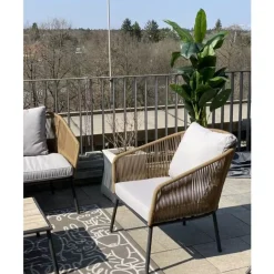 KARE Design Sitzgruppe Elba Quattro Natur (4/Tlg.)- Outdoormöbel