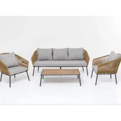 KARE Design Sitzgruppe Elba (4-Tlg.)- Outdoormöbel