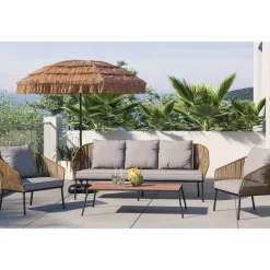 KARE Design Sitzgruppe Elba (4-Tlg.)- Outdoormöbel