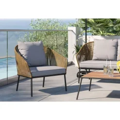 KARE Design Sitzgruppe Elba (4-Tlg.)- Outdoormöbel