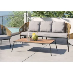 KARE Design Sitzgruppe Elba (4-Tlg.)- Outdoormöbel