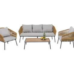 KARE Design Sitzgruppe Elba (4-Tlg.)- Outdoormöbel