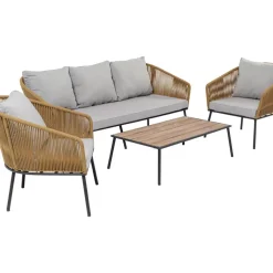 KARE Design Sitzgruppe Elba (4-Tlg.)- Outdoormöbel