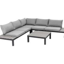 KARE Design Sitzgruppe Holiday Schwarz (4-Tlg.)- Outdoormöbel