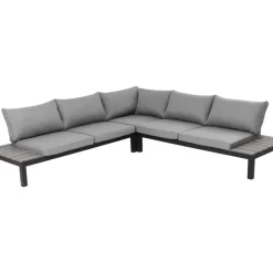 KARE Design Sitzgruppe Holiday Schwarz (4-Tlg.)- Outdoormöbel