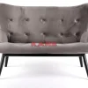 KARE Design Sofa Black Vicky 2-Sitzer Velvet Grau- Sofas & Couches