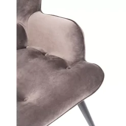 KARE Design Sofa Black Vicky 2-Sitzer Velvet Grau- Sofas & Couches