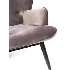 KARE Design Sofa Black Vicky 2-Sitzer Velvet Grau- Sofas & Couches