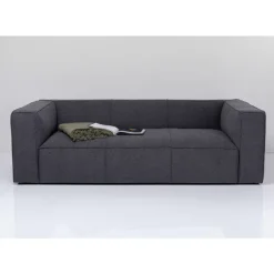 KARE Design Sofa Cubetto 3-Sitzer Dunkelgrau 220Cm- Sofas & Couches