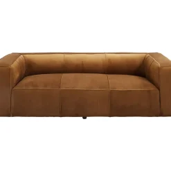 KARE Design Sofa Cubetto 3-Sitzer Velvet Braun- Sofas & Couches
