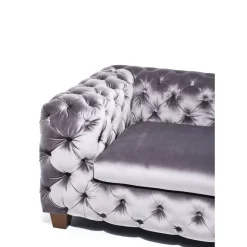 KARE Design Sofa Desire 3-Sitzer Silbergrau- Sofas & Couches