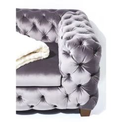 KARE Design Sofa Desire 3-Sitzer Silbergrau- Sofas & Couches