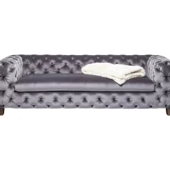 KARE Design Sofa Desire 3-Sitzer Silbergrau- Sofas & Couches
