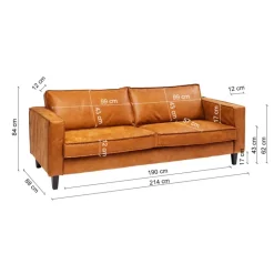 KARE Design Sofa Neo 2-Sitzer Tobacco- Sofas & Couches