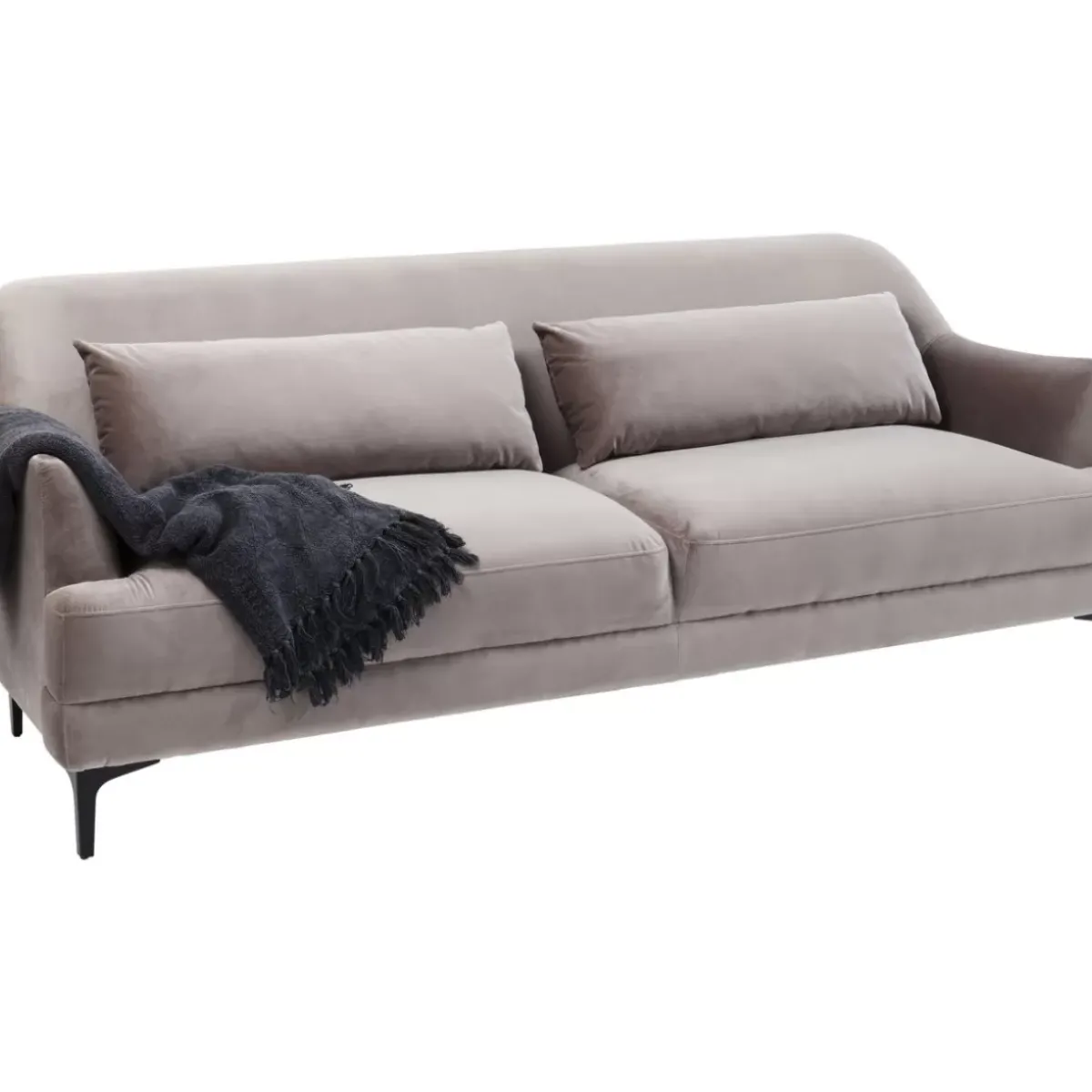 KARE Design Sofa Proud 3-Sitzer Grau- Sofas & Couches