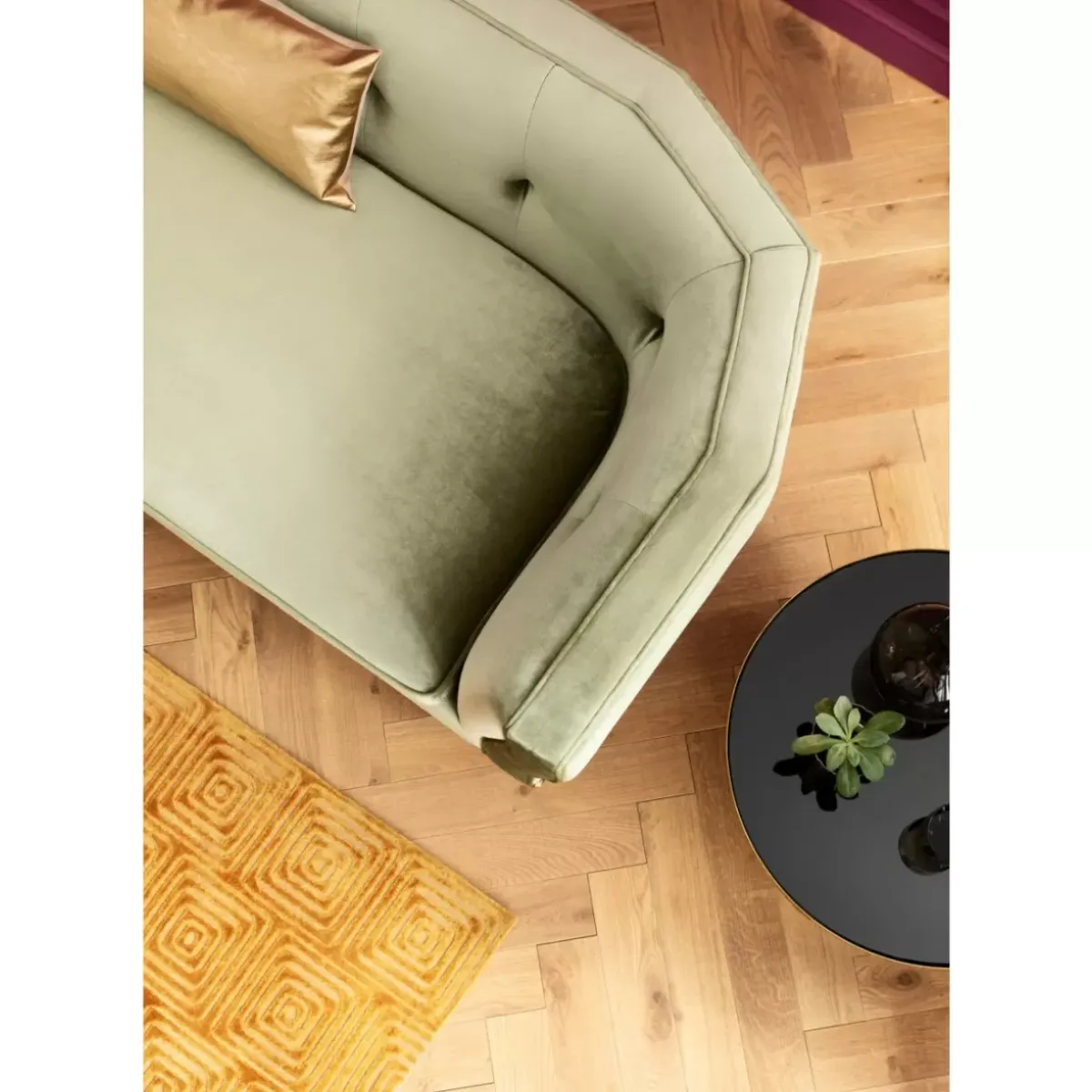 KARE Design Sofa Rimini 2-Sitzer Grun- Sofas & Couches