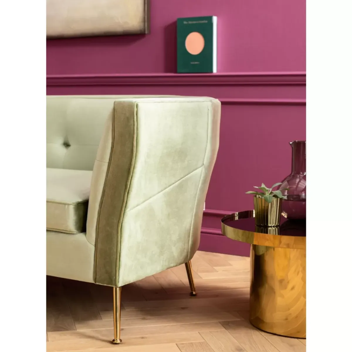 KARE Design Sofa Rimini 2-Sitzer Grun- Sofas & Couches