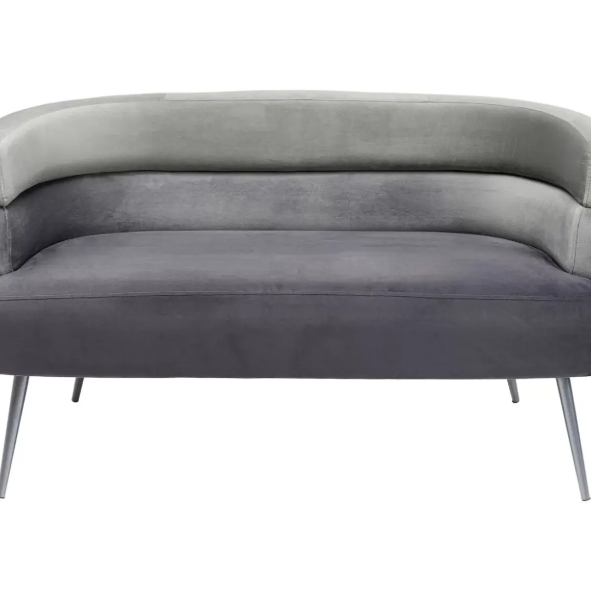 KARE Design Sofa Sandwich 2-Sitzer Grau- Sofas & Couches