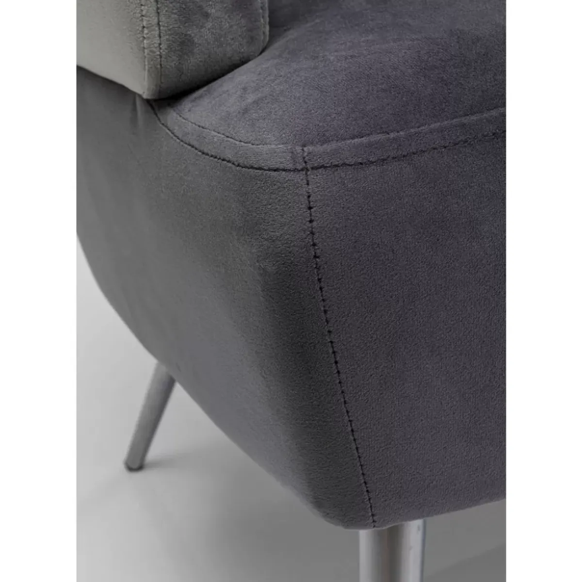 KARE Design Sofa Sandwich 2-Sitzer Grau- Sofas & Couches