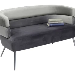 KARE Design Sofa Sandwich 2-Sitzer Grau- Sofas & Couches