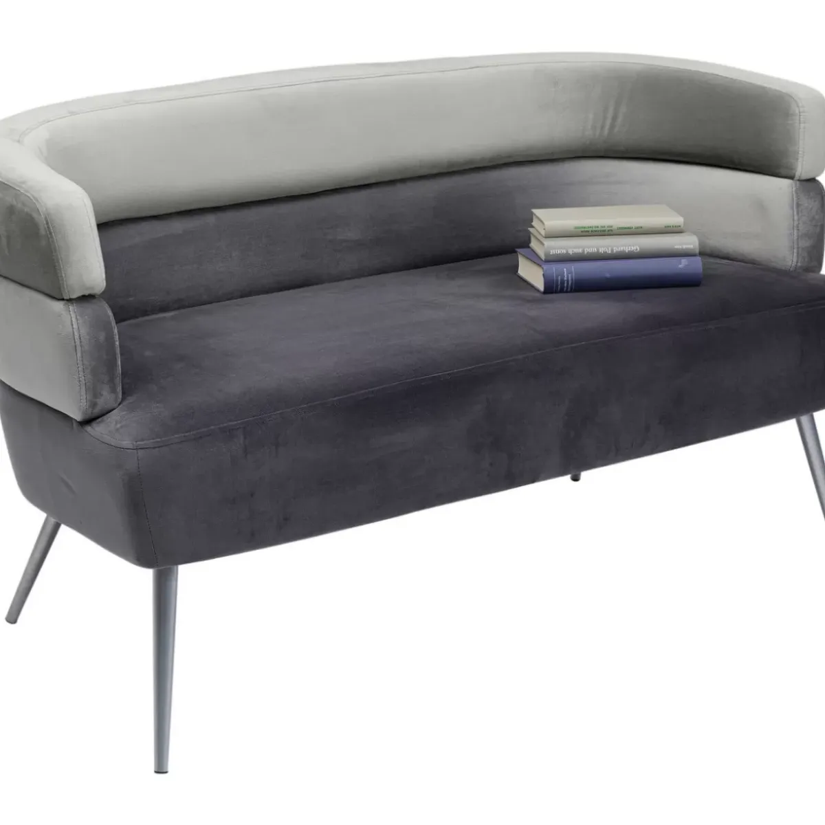 KARE Design Sofa Sandwich 2-Sitzer Grau- Sofas & Couches