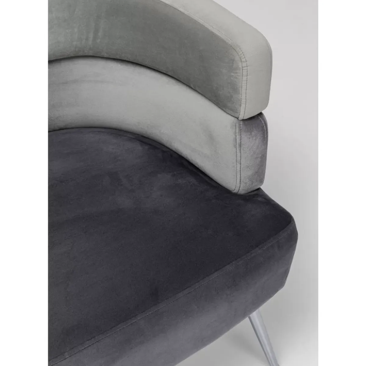 KARE Design Sofa Sandwich 2-Sitzer Grau- Sofas & Couches